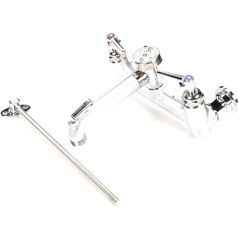 T&S Brass B-0665-CR-BSTR Wall Mount Service Sink Faucet with Cerama Cartridges and Lever Handles