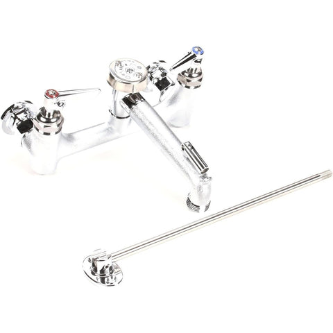 T&S Brass B-0665-CR-BSTR Wall Mount Service Sink Faucet with Cerama Cartridges and Lever Handles