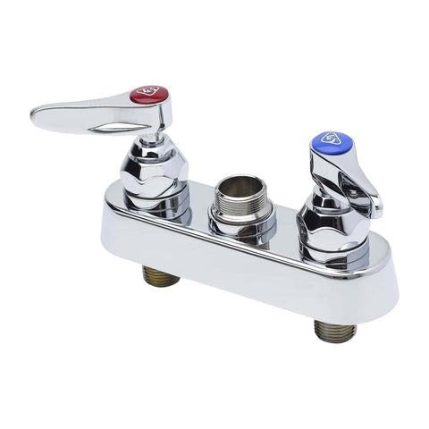 T&S Brass B-1110-LN Deck Mount Workboard Faucet, Less Nozzle, Base Only, 4" Centers