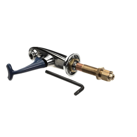 T&S Brass B-1202 Wall Mounted Push Back Glass Filler with Extended Nipple and Adjustable Flange