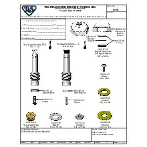 T&S Brass B-5K B-0230 Series Faucet Repair Kit - Legacy (Pre-Eterna)