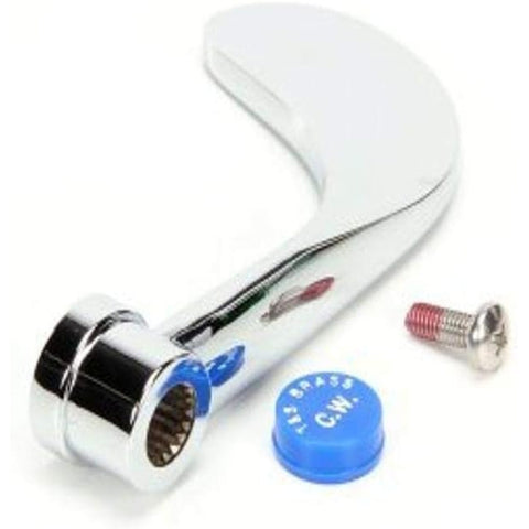 T&S Brass B-WH4C 4-Inch Wrist-Action Faucet Handle with Cold Index and Screw