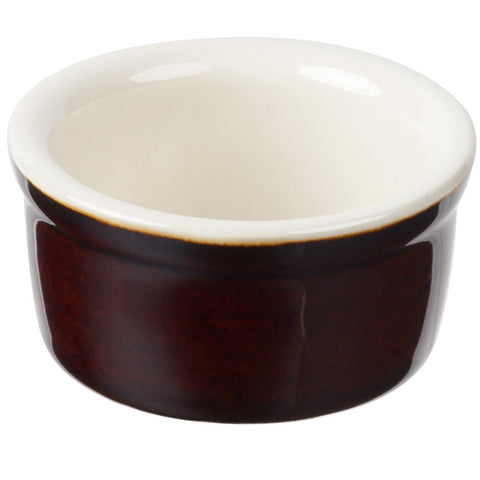 Tuxton China B1X-025 2.5 oz. Caramel/Eggshell Smooth China Ramekin
