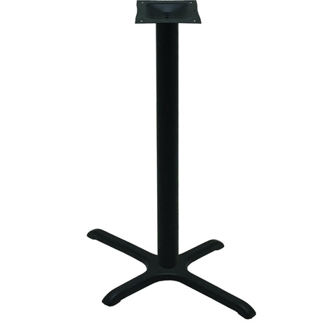Oak Street Manufacturing B2230-BAR Bar Height Cross Table Base, Stamped Steel, 22" x 30"