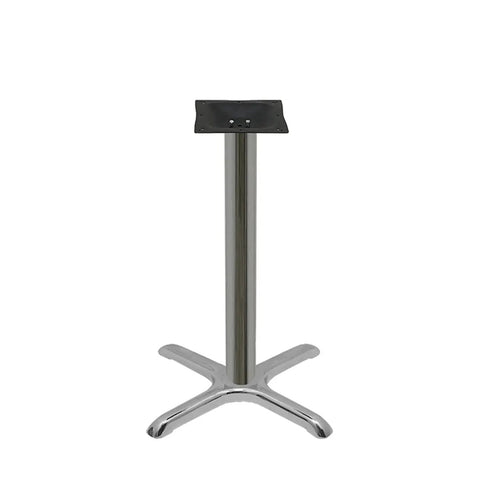 Oak Street B22CHR-STD 22" x 22" Chrome Plated Steel Standard Height Cross Table Base