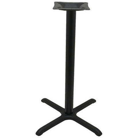 Oak Street Manufacturing B30-BAR 30" x 30" Bar Height Cross Table Base, Steel, Black