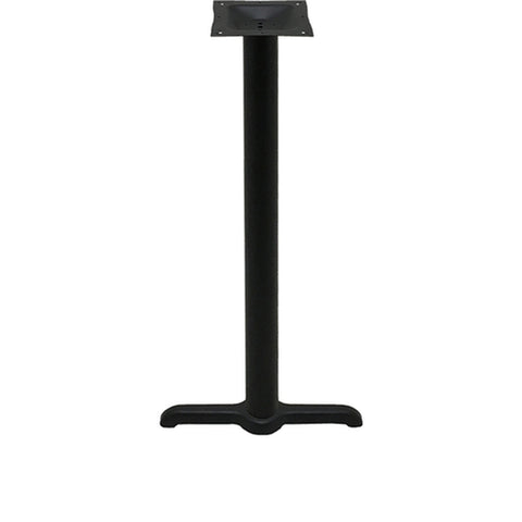 Oak Street Manufacturing B522-BAR Black Bar Height T-End Table Base with 5" x 22" Base Spread