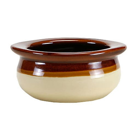 Tuxton China B6S-1203 12 oz DuraTux Onion Soup Crock, Ceramic Two Tone