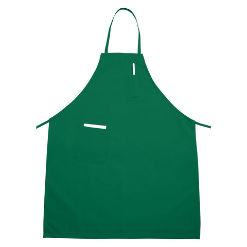 Winco BA-PLG Full-Length Bib Apron with Pockets, Light Green