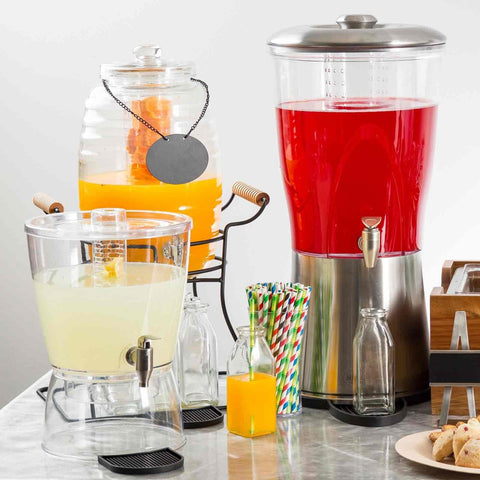 TableCraft Products BAD1500 1.5 Gallon Stackable SAN Beverage Dispenser with Infuser