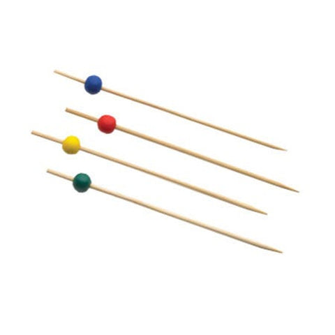 TableCraft Products BAMBA45 4.5 Inch Assorted Bamboo Ball Picks
