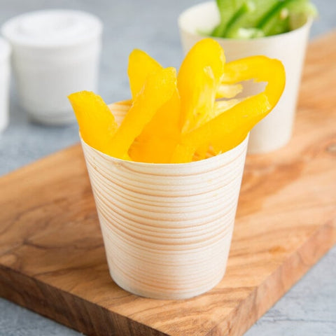 Tablecraft Products BAMDCP1 4 oz Wooden Disposable Serving Cup