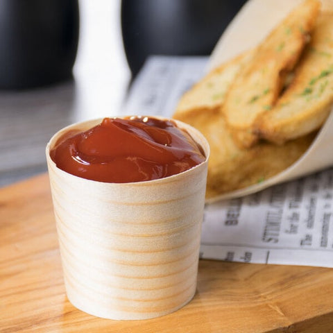 Tablecraft Products BAMDCP2 2 oz Mini Wooden Disposable Serving Cup