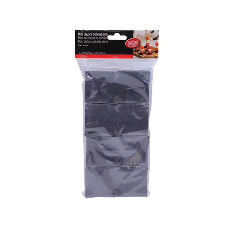 TableCraft Products BAMDSBK2 2.375 x 2.375 Square Bamboo Dish, Black