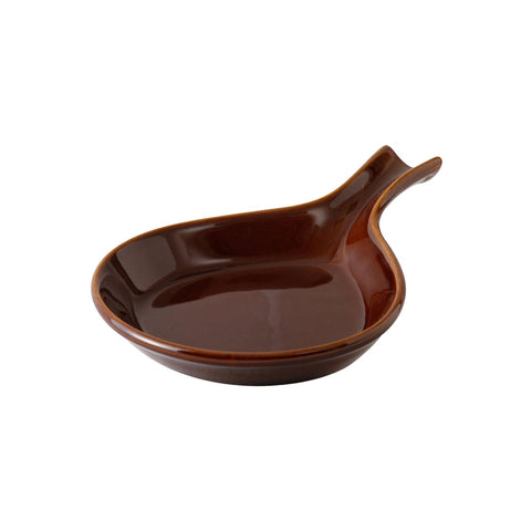 Tuxton China BAP-100 12 oz. Caramel Fry Pan Server