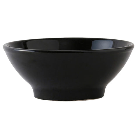 Tuxton China BBB-2508 25 oz Round DuraTux Menudo/Salad Bowl, Black Ceramic