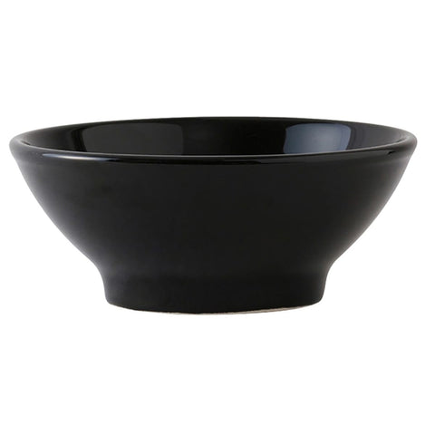 Tuxton China BBB-2508 25 oz Round DuraTux Menudo/Salad Bowl, Black Ceramic