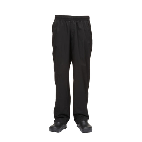 Chef Works BBLWBLK2XL Lightweight Baggy Chef Pants - Black, 2XL