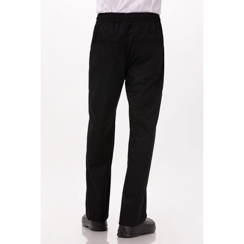 Chef Works BBLWBLKS Lightweight Baggy Chef Pants - Black