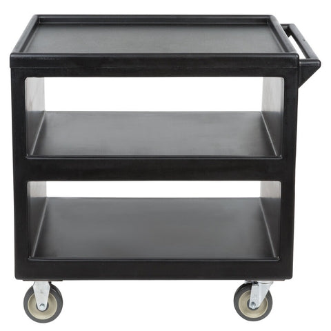 Cambro BC235110 Black Three-Shelf Polyethylene Service Cart