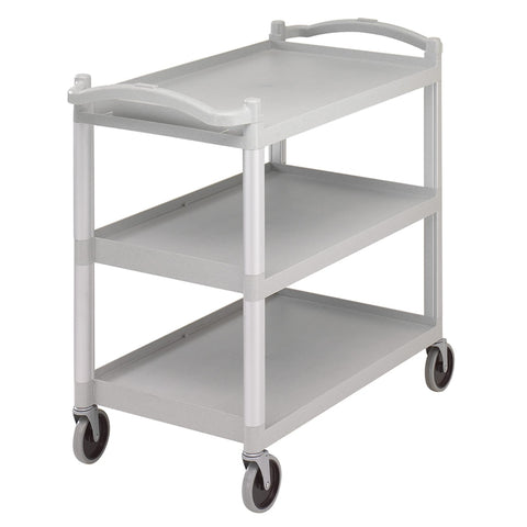 Cambro BC340KD480 3-Shelf Knockdown Polypropylene Utility Cart, 400 lb Capacity, Speckled Gray