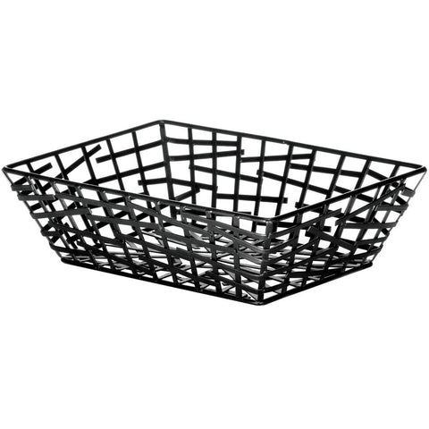 Tablecraft Products BC7209 Complexity Collection Black Powder Coated Metal Rectangular Basket
