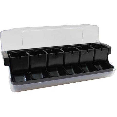 TableCraft Products BCD6000BK First In, First Out Garnish Station Bar Condiment Holder