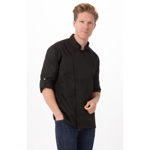 Chef Works BCLZ008BLU3XL Hartford Chef Coat, Blue, 3XL