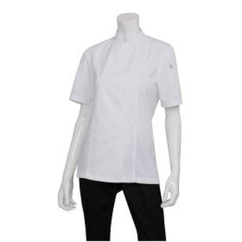 Chef Works BCWSZ006WHTXL Springfield Women's Chef Coat, White, XL