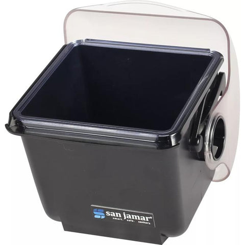 San Jamar BD2001 Mini Dome Condiment Center Garnish Organizer, 2 Qt., Black