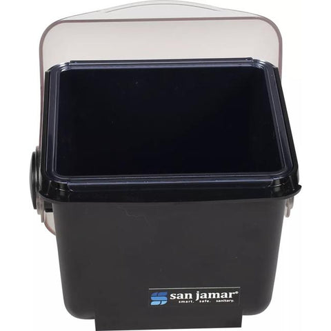 San Jamar BD2001 Mini Dome Condiment Center Garnish Organizer, 2 Qt., Black