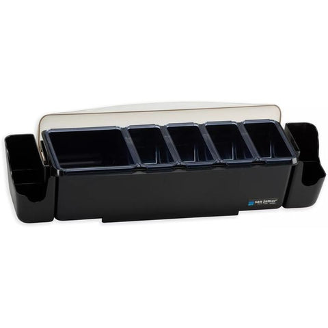 CFS Brands BD4005S Dome Garnish Center, 8 Pint, 5 Tray, Black