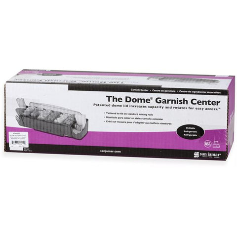 CFS Brands BD4005S Dome Garnish Center, 8 Pint, 5 Tray, Black