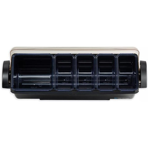 CFS Brands BD4005S Dome Garnish Center, 8 Pint, 5 Tray, Black