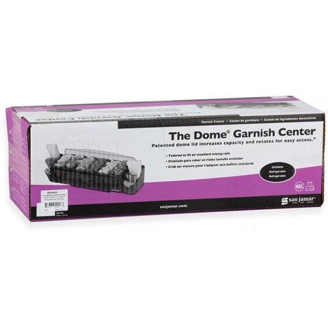 San Jamar BD4006S Dome Garnish Center - 6 Pint, 6 Tray, Black