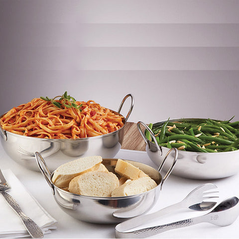 American Metalcraft BD72 40 oz. Stainless Steel Balti Dish