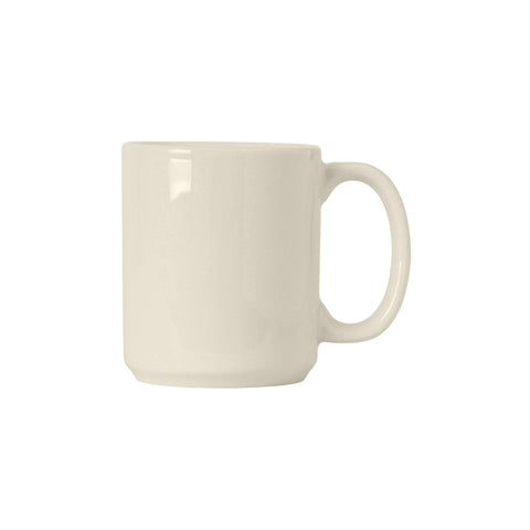 Tuxton China BEM-1202 12 oz. Eggshell DuraTux C-Handle Mug