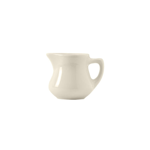 Tuxton China BER-035 3-1/2 oz. Eggshell Vitrified Ceramic Creamer