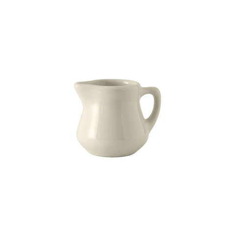 Tuxton China BER-035 3-1/2 oz. Eggshell Vitrified Ceramic Creamer