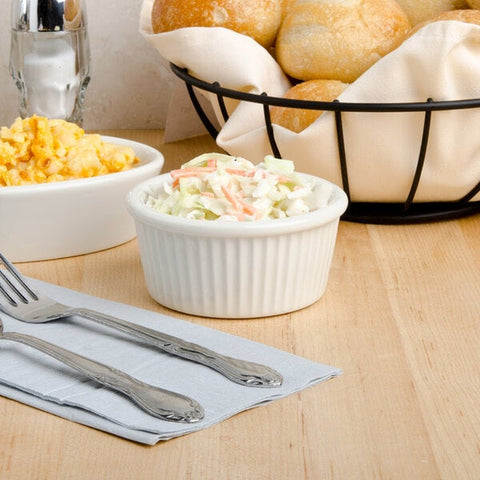 Tuxton China BEX-0602 6 oz. Eggshell Fluted China Ramekin