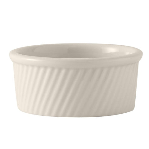 Tuxton China BEX-1604 13.5 oz Round Swirl Souffle Dish