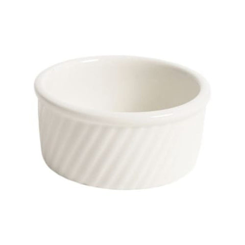 Tuxton China BEX-1604 13.5 oz Round Swirl Souffle Dish