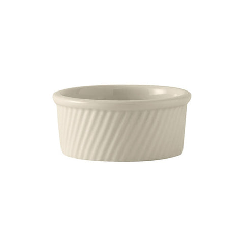 Tuxton China BEX-1604 13.5 oz Round Swirl Souffle Dish