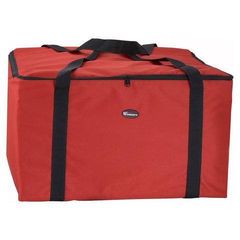 Winco BGDV-22 Insulated Food Delivery Bag, 22 x 22 x 12, Red