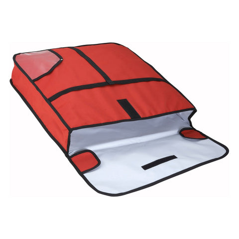 Winco BGPZ-24 Insulated Pizza Delivery Bag, 24" x 24" x 5\" Red