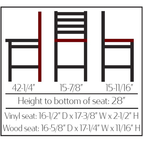 Oak Street Manufacturing BM-234 Standard Ladderback Barstool