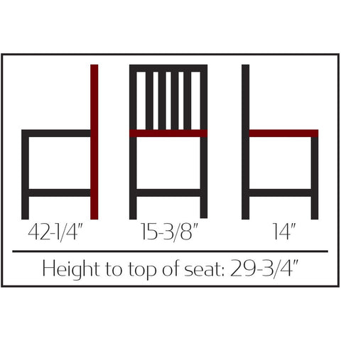 Oak Street Manufacturing BM-252-ALM Navy Series Aluminum Barstool with Vertical Slat Back