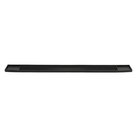 Winco BM-327K Bar Rail Spill Mat, 27" x 3-1/4\" Black