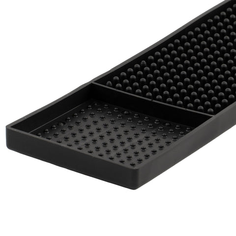 Winco BM-327K Bar Rail Spill Mat, 27" x 3-1/4\" Black