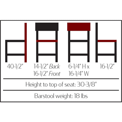 Oak Street Manufacturing BM-W702-2 Timber 2.0 Series Barstool
